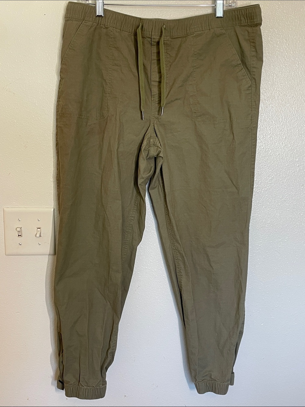 Eddie Bauer Olive Drawstring Joggers
